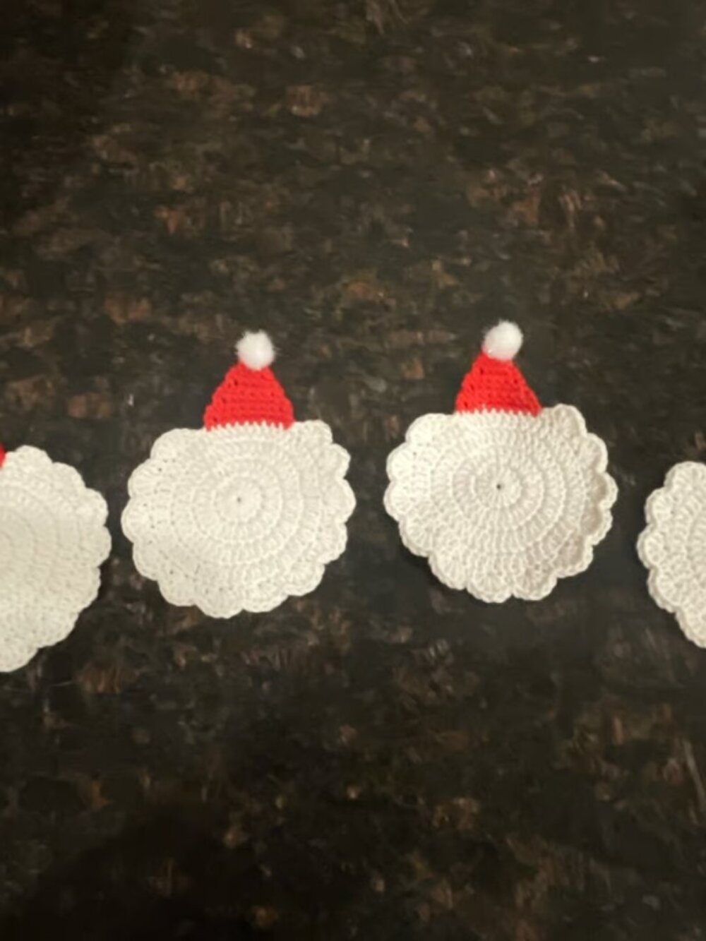 Lot of 4 Santa costers , new